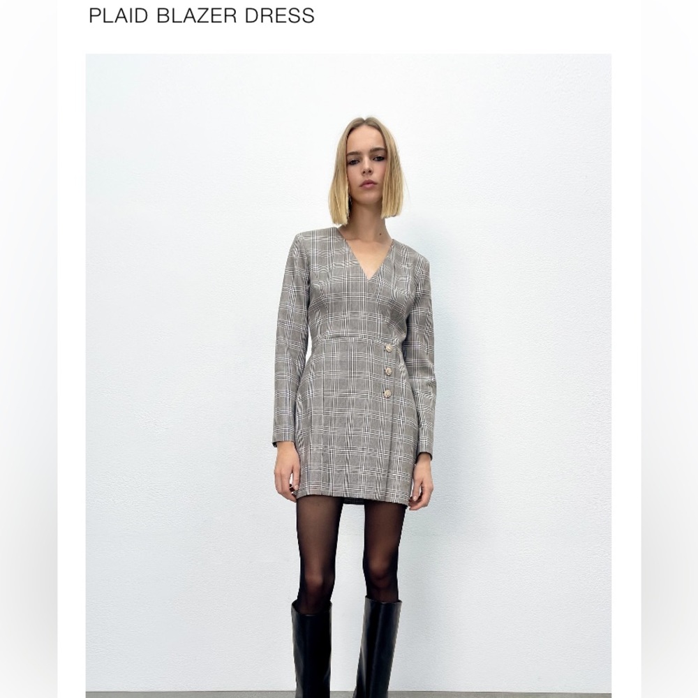 Bnwt Zara plaid dress Medium